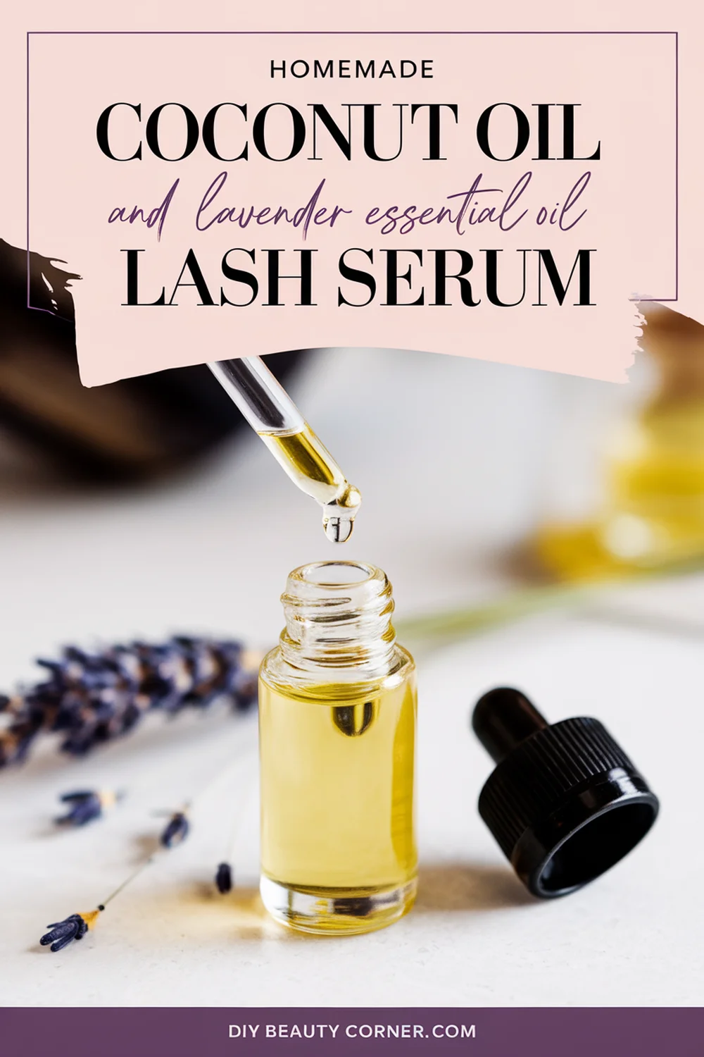 DIY HOMEMADE Coconut Oil and Lavender Essential Oil Lash Serum