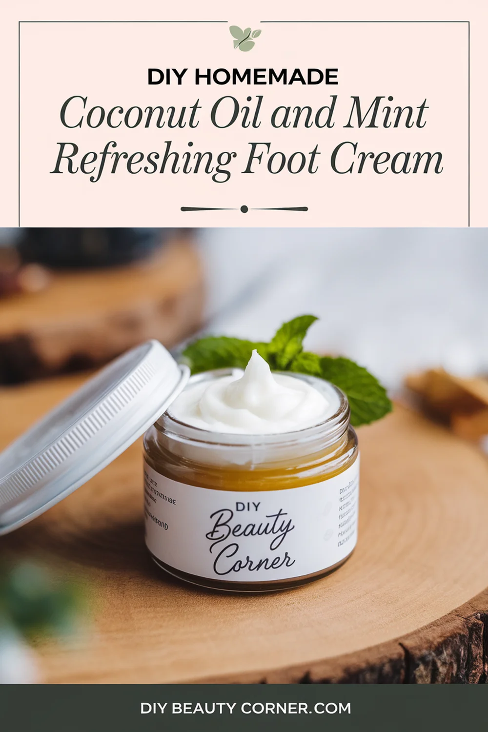 DIY HOMEMADE Coconut Oil and Mint Refreshing Foot Cream 