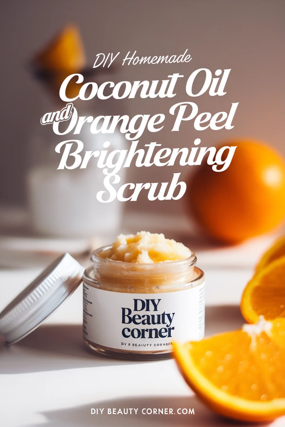 DIY HOMEMADE Coconut Oil and Orange Peel Brightening Scrub 