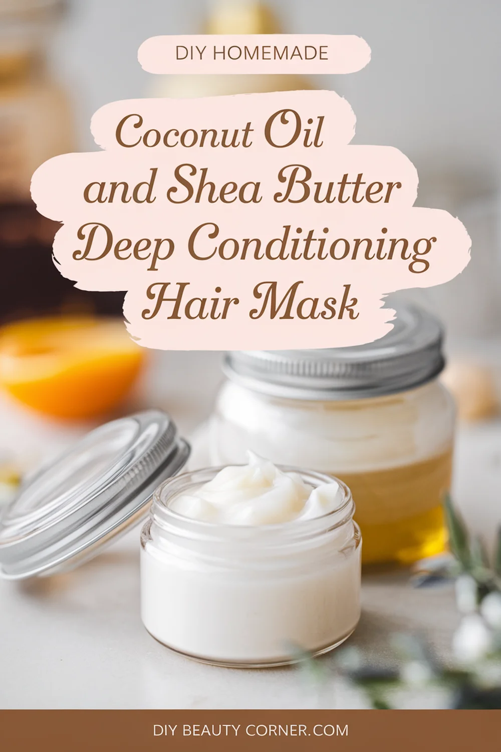 DIY HOMEMADE Coconut Oil and Shea Butter Deep Conditioning Hair Mask 