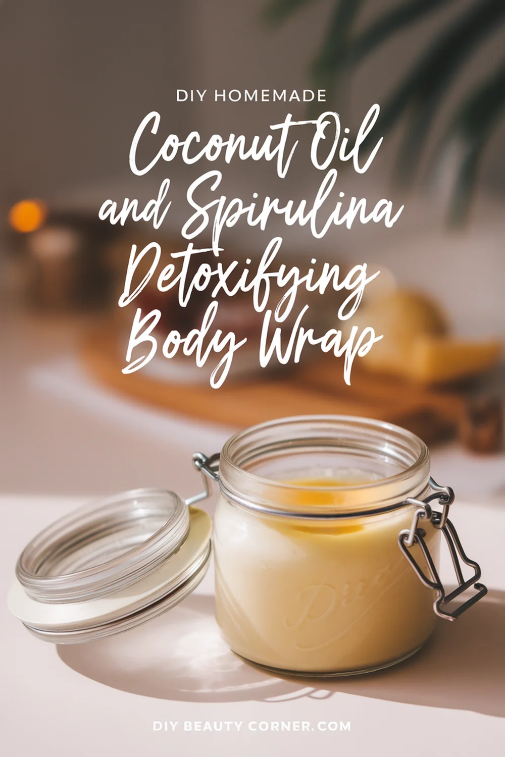 DIY HOMEMADE Coconut Oil and Spirulina Detoxifying Body Wrap 