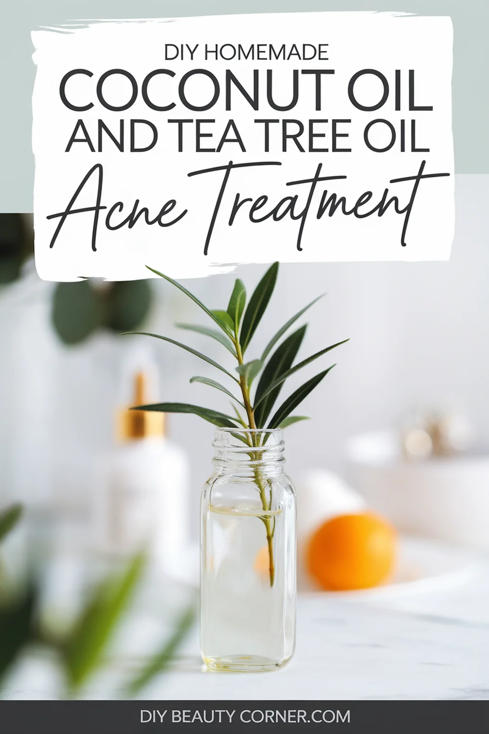 DIY HOMEMADE Coconut Oil and Tea Tree Oil Acne Treatment 