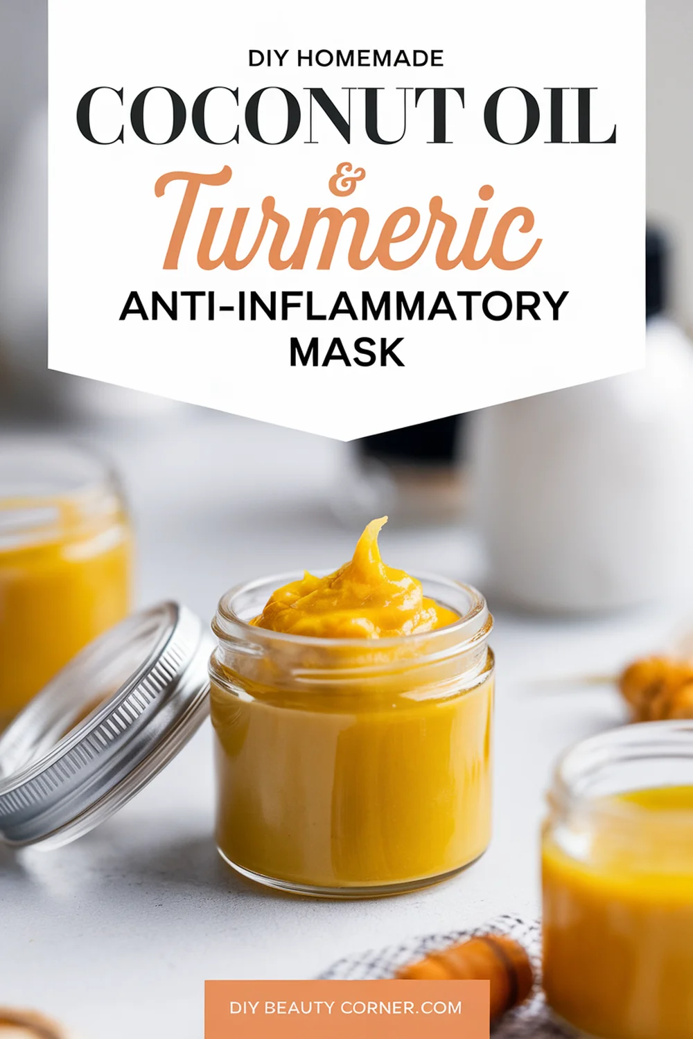 DIY HOMEMADE Coconut Oil and Turmeric Anti-Inflammatory Mask 