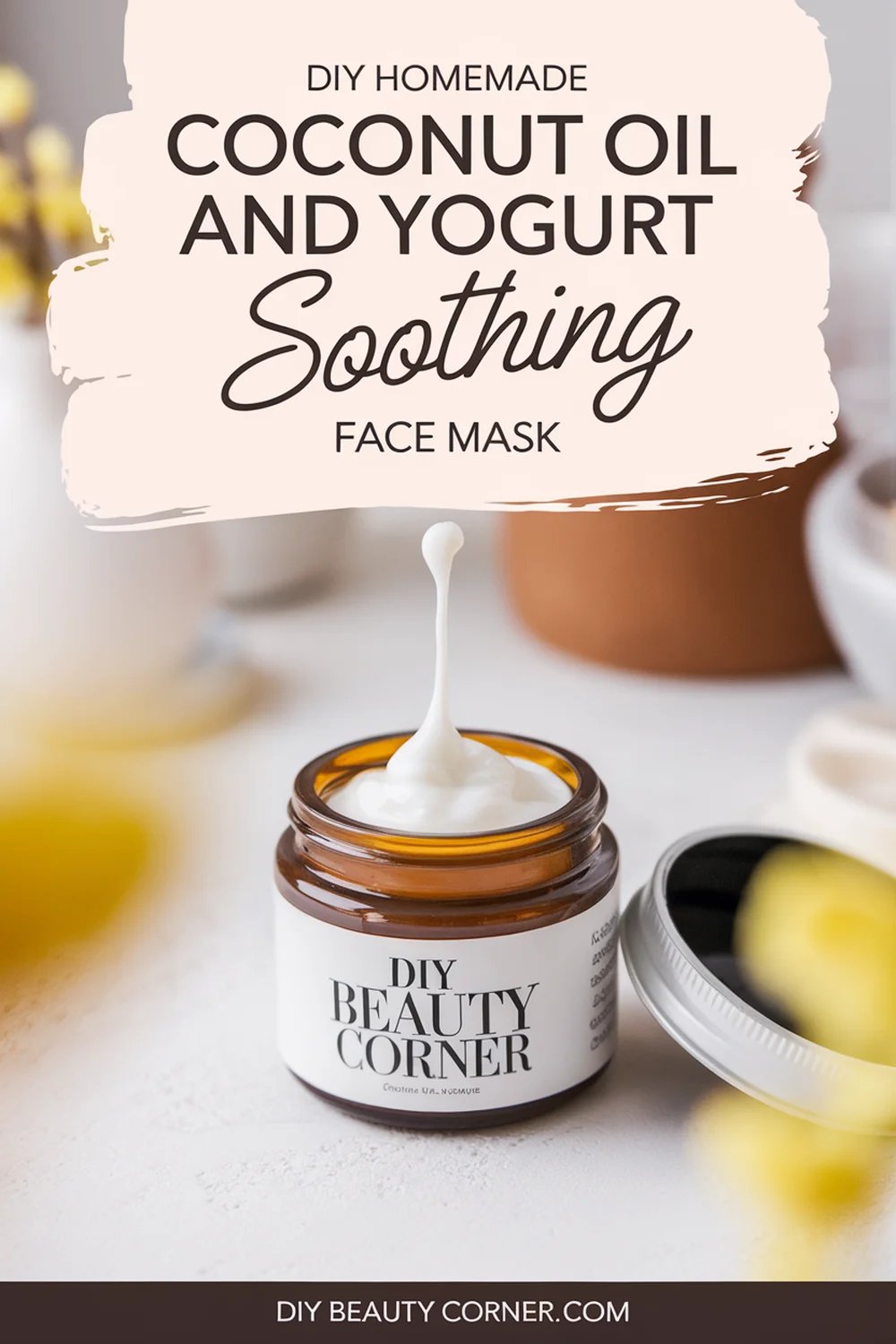 DIY HOMEMADE Coconut Oil and Yogurt Soothing Face Mask 