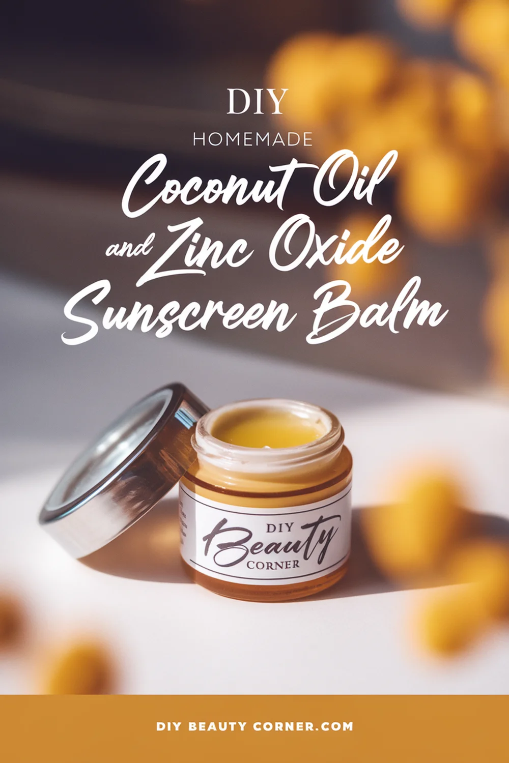 DIY HOMEMADE Coconut Oil and Zinc Oxide Sunscreen Balm 