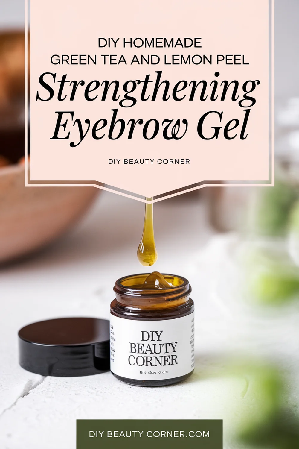 DIY HOMEMADE Green Tea and Lemon Peel Strengthening Gel 