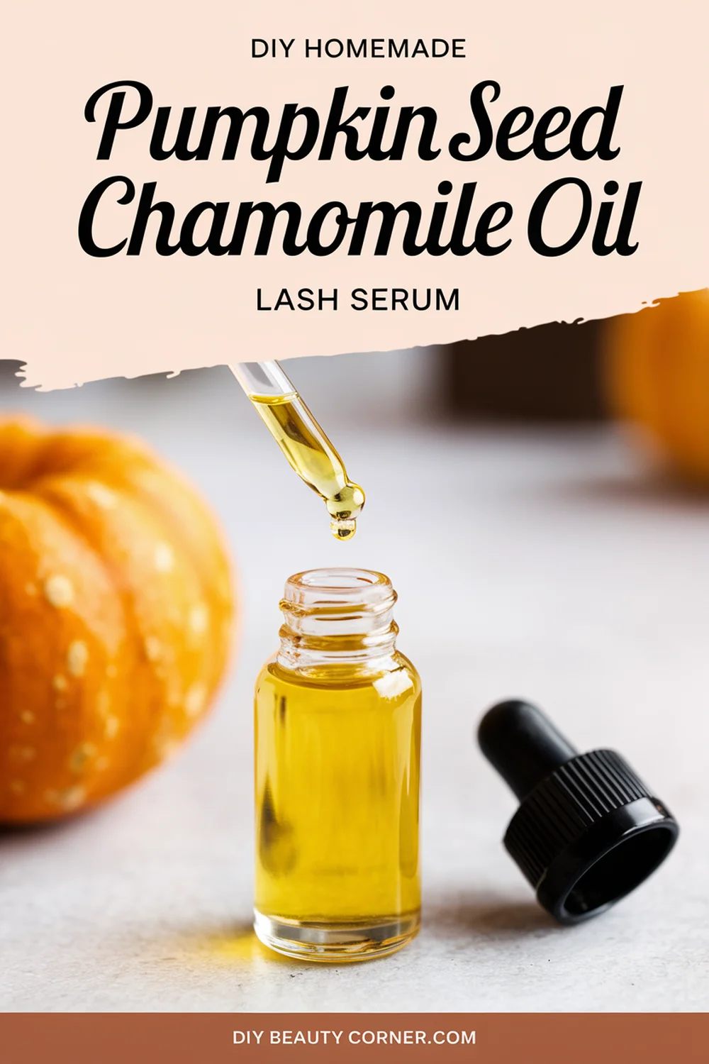 DIY HOMEMADE Pumpkin Seed Oil and Chamomile Essential Oil Lash Serum