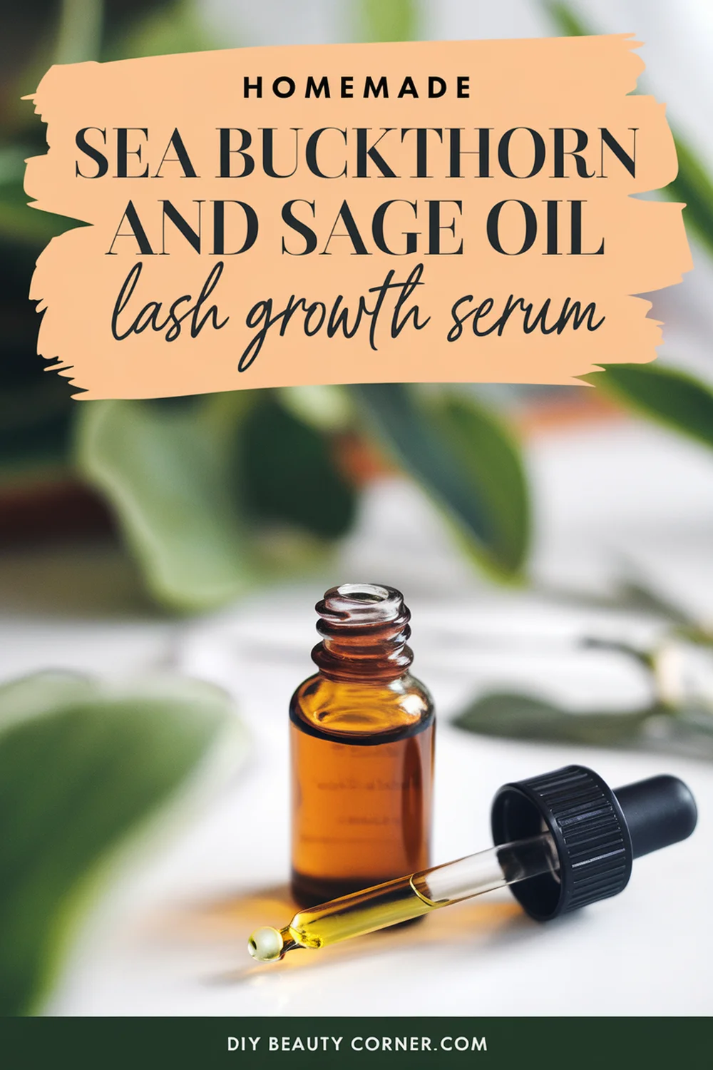 DIY HOMEMADE Sea Buckthorn Oil and Sage Essential Oil Lash Growth Serum