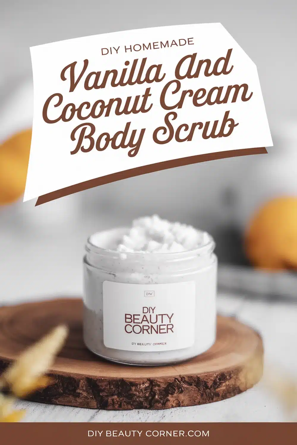 DIY HOMEMADE Vanilla And Coconut Cream Body Scrub