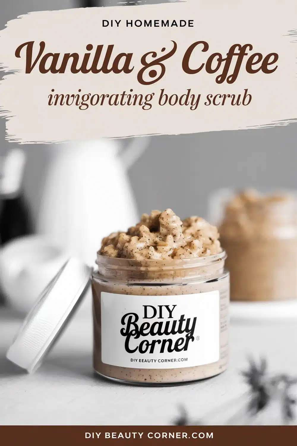 DIY HOMEMADE Vanilla And Coffee Invigorating Body Scrub