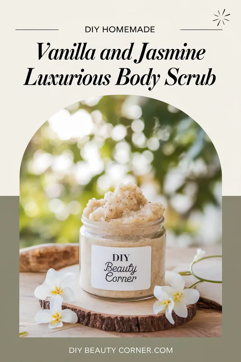 DIY HOMEMADE Vanilla And Jasmine Luxurious Body Scrub