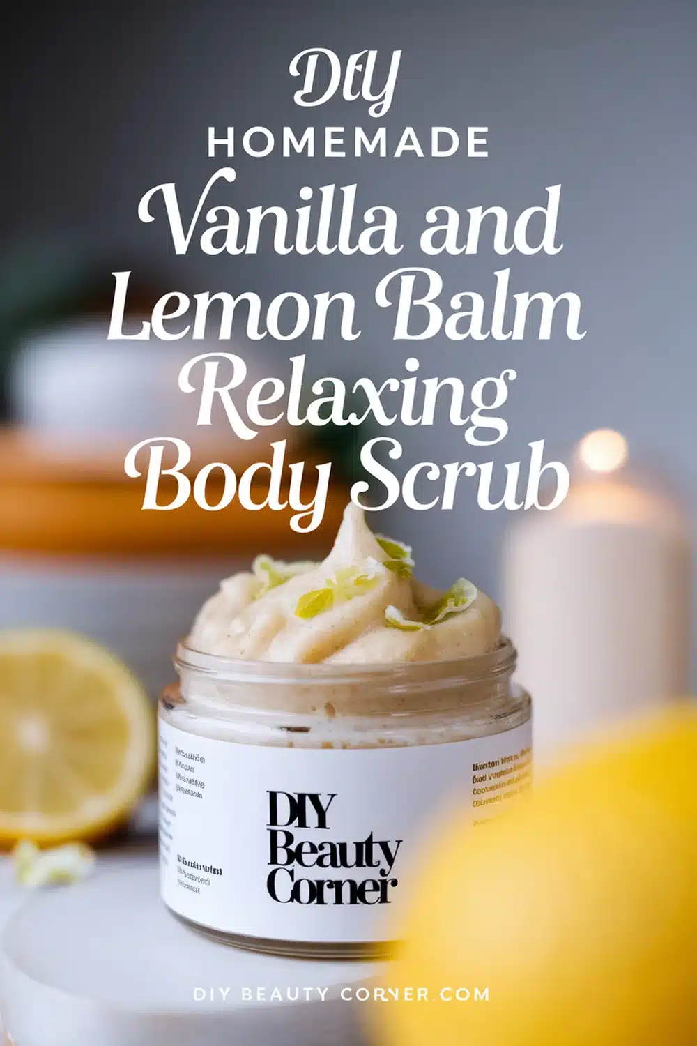 DIY HOMEMADE Vanilla And Lemon Balm Relaxing Body Scrub