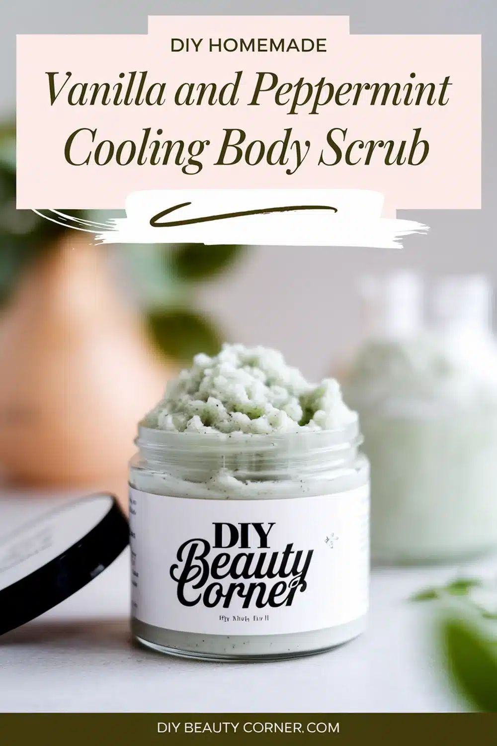 DIY HOMEMADE Vanilla And Peppermint Cooling Body Scrub
