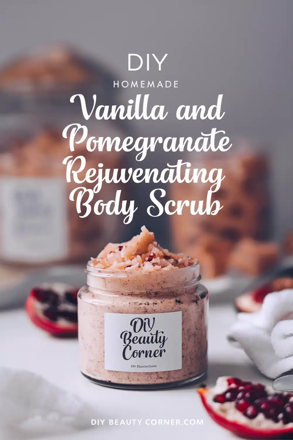 DIY HOMEMADE Vanilla And Pomegranate Rejuvenating Body Scrub