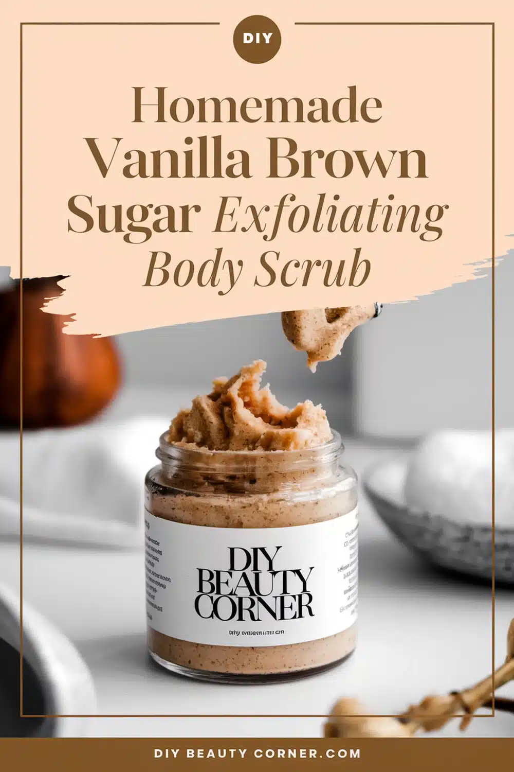 DIY HOMEMADE Vanilla Brown Sugar Exfoliating Body Scrub