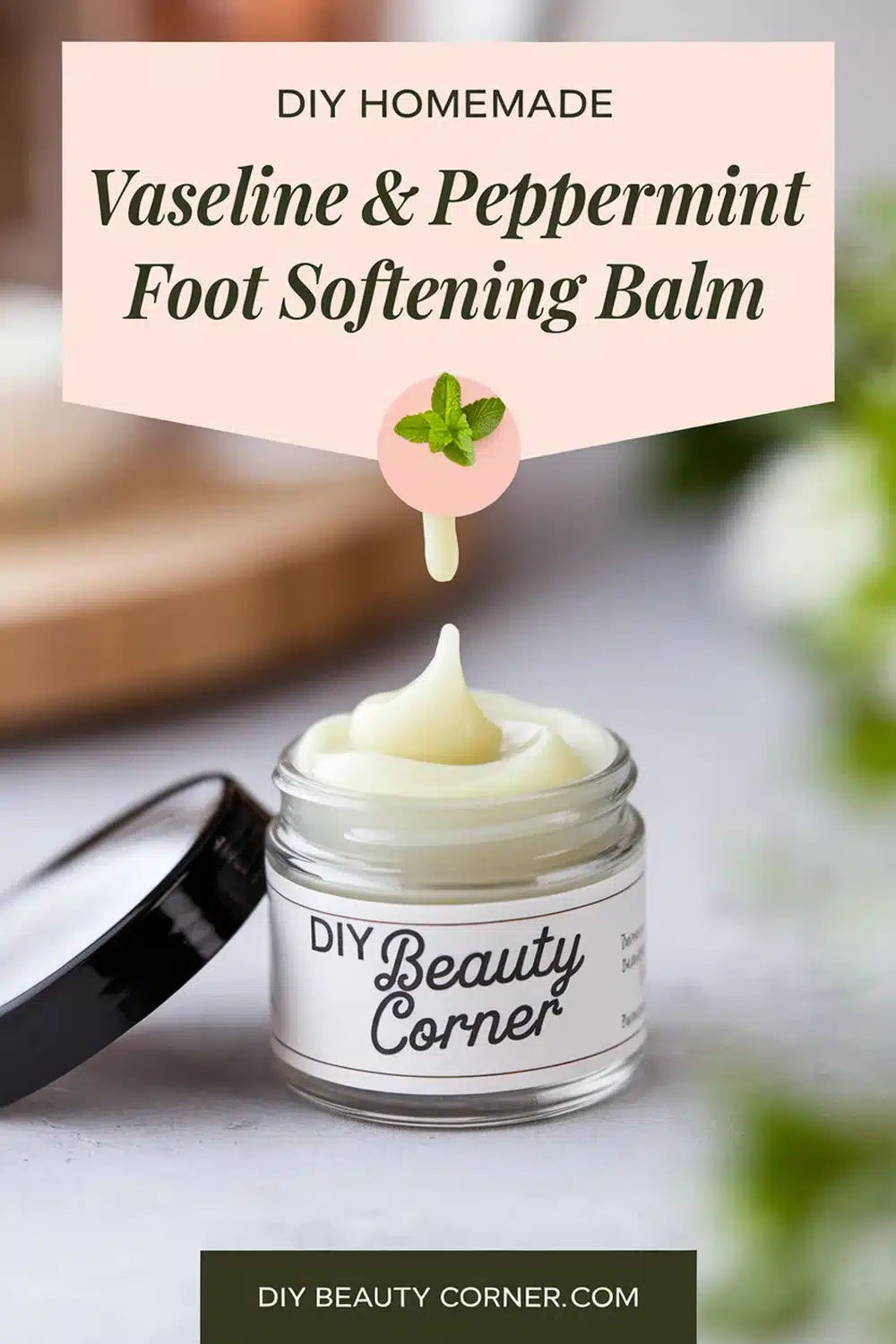 DIY HOMEMADE Vaseline and Peppermint Foot Softening Balm