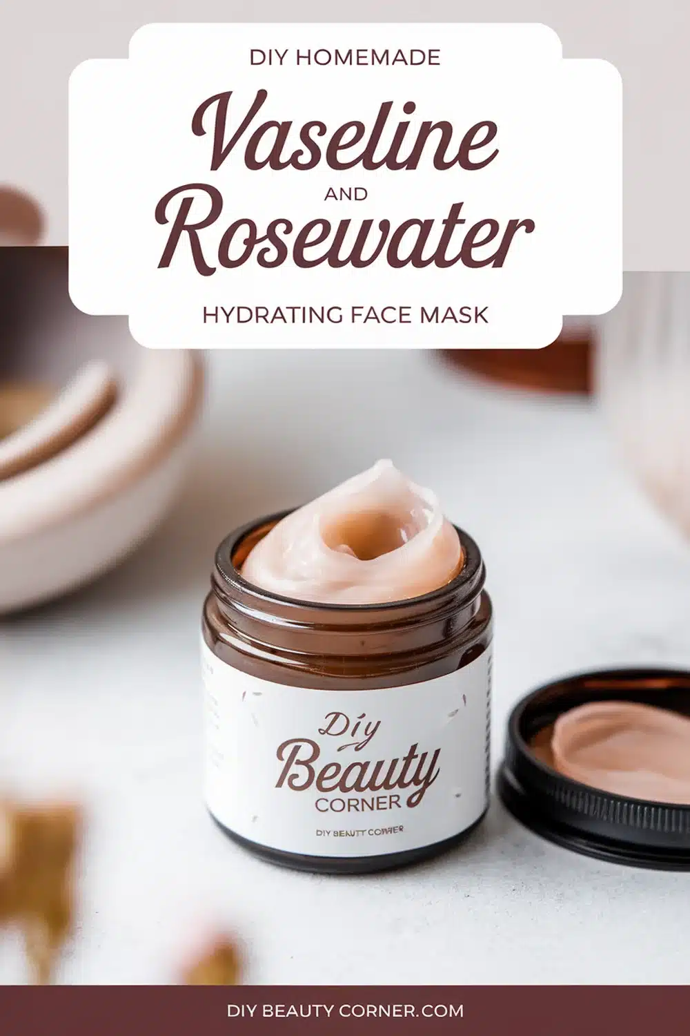 DIY HOMEMADE Vaseline and Rosewater Hydrating Face Mask
