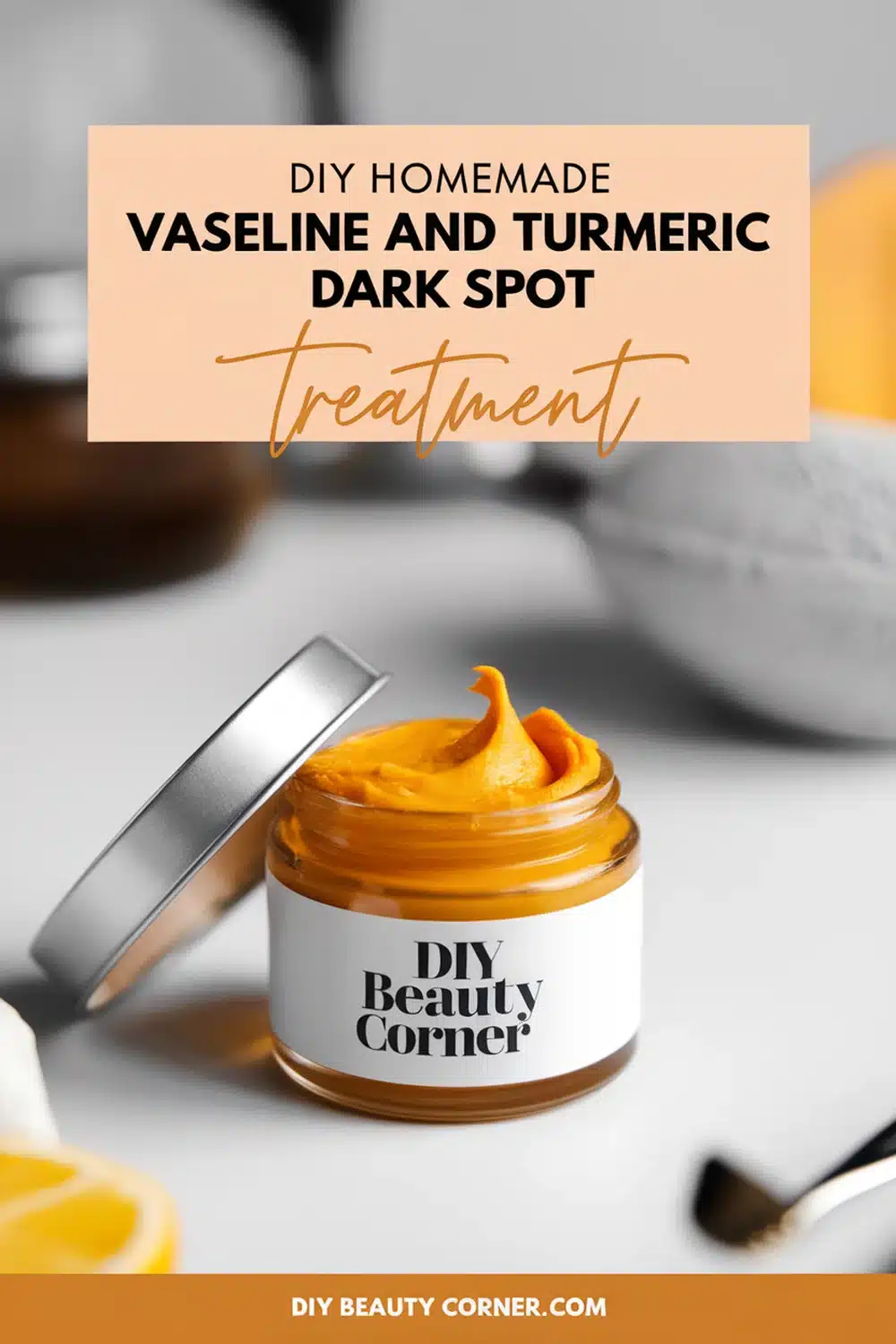 DIY HOMEMADE Vaseline and Turmeric Dark Spot Treatment
