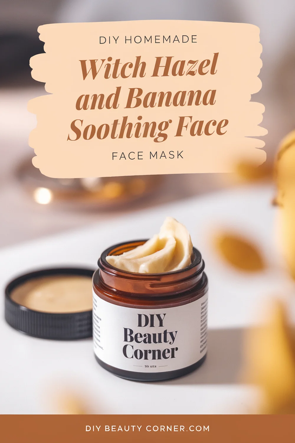 DIY HOMEMADE Witch Hazel and Banana Soothing Face Mask