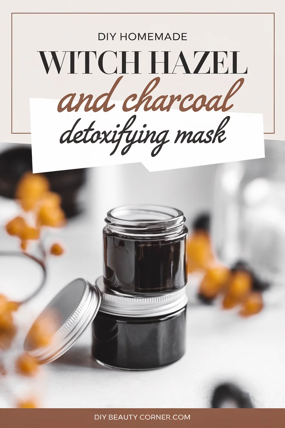 DIY HOMEMADE Witch Hazel and Charcoal Detoxifying Mask