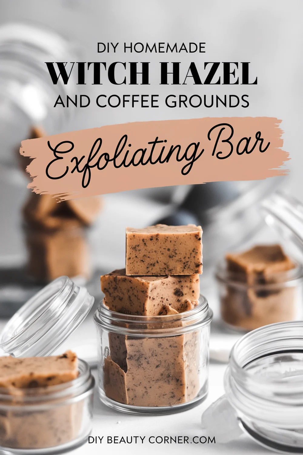 DIY HOMEMADE Witch Hazel and Coffee Grounds Exfoliating Bar