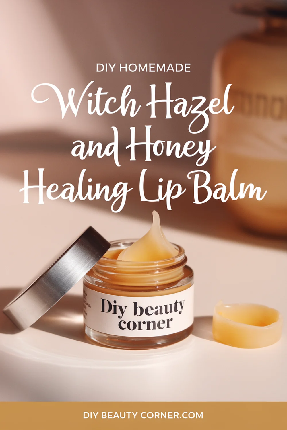 DIY HOMEMADE Witch Hazel and Honey Healing Lip Balm