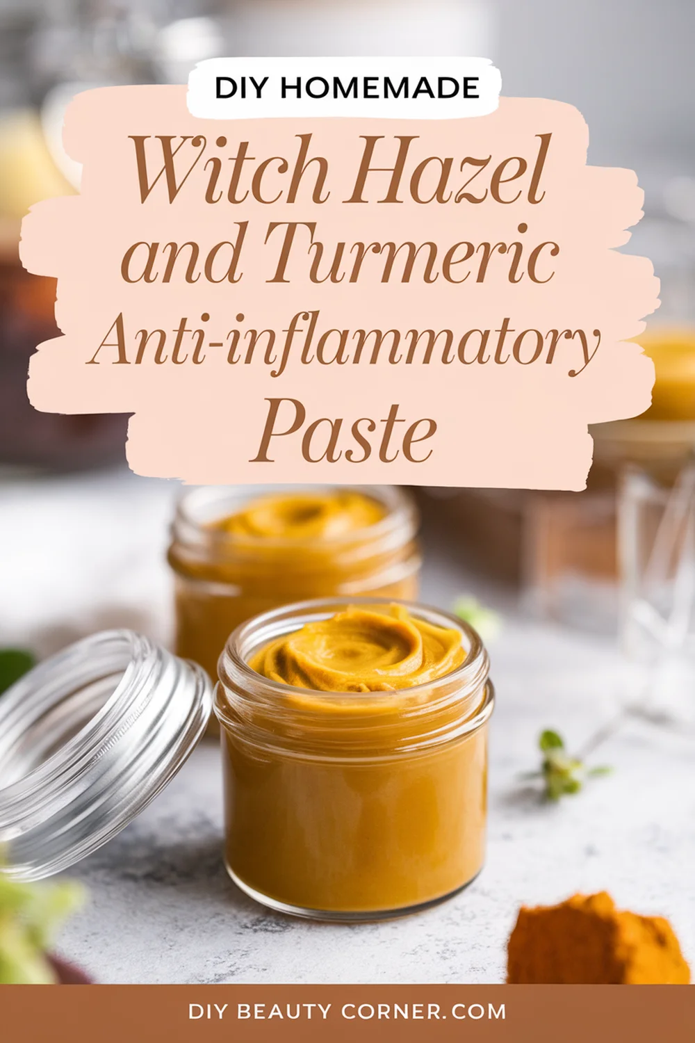 DIY HOMEMADE Witch Hazel and Turmeric Anti-Inflammatory Paste