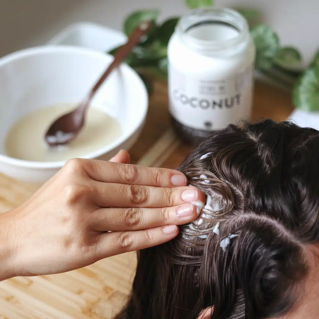 Creating and Applying a Coconut Oil Hair Mask