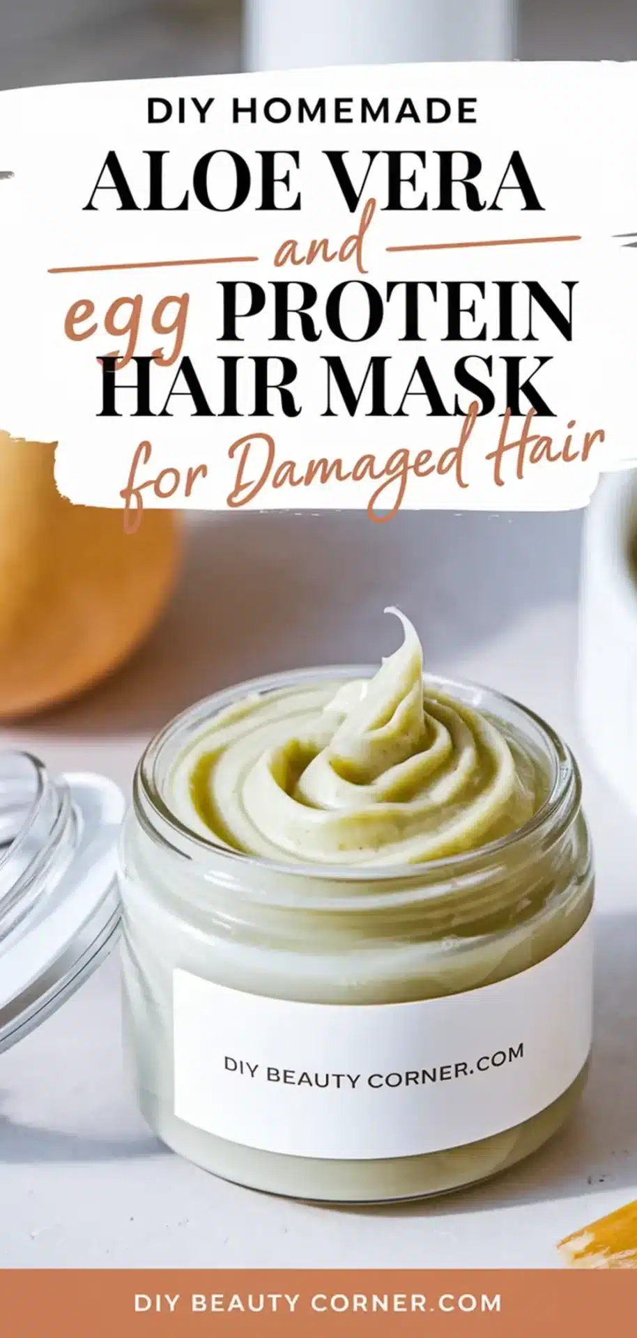 DIY HOMEMADE Aloe Vera And Egg Protein Hair Mask For Damaged Hair