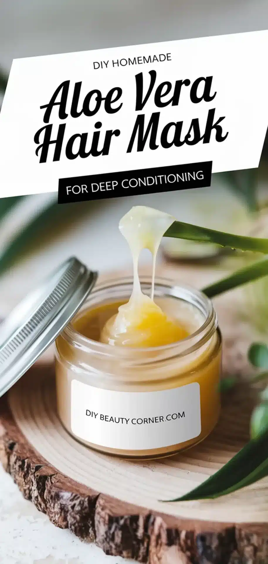 DIY HOMEMADE Aloe Vera And Honey Hair Mask For Deep Conditioning