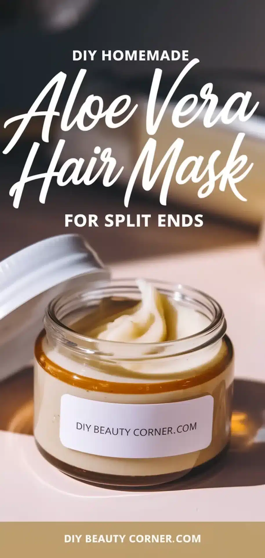 DIY HOMEMADE Aloe Vera And Jojoba Oil Hair Mask For Split Ends