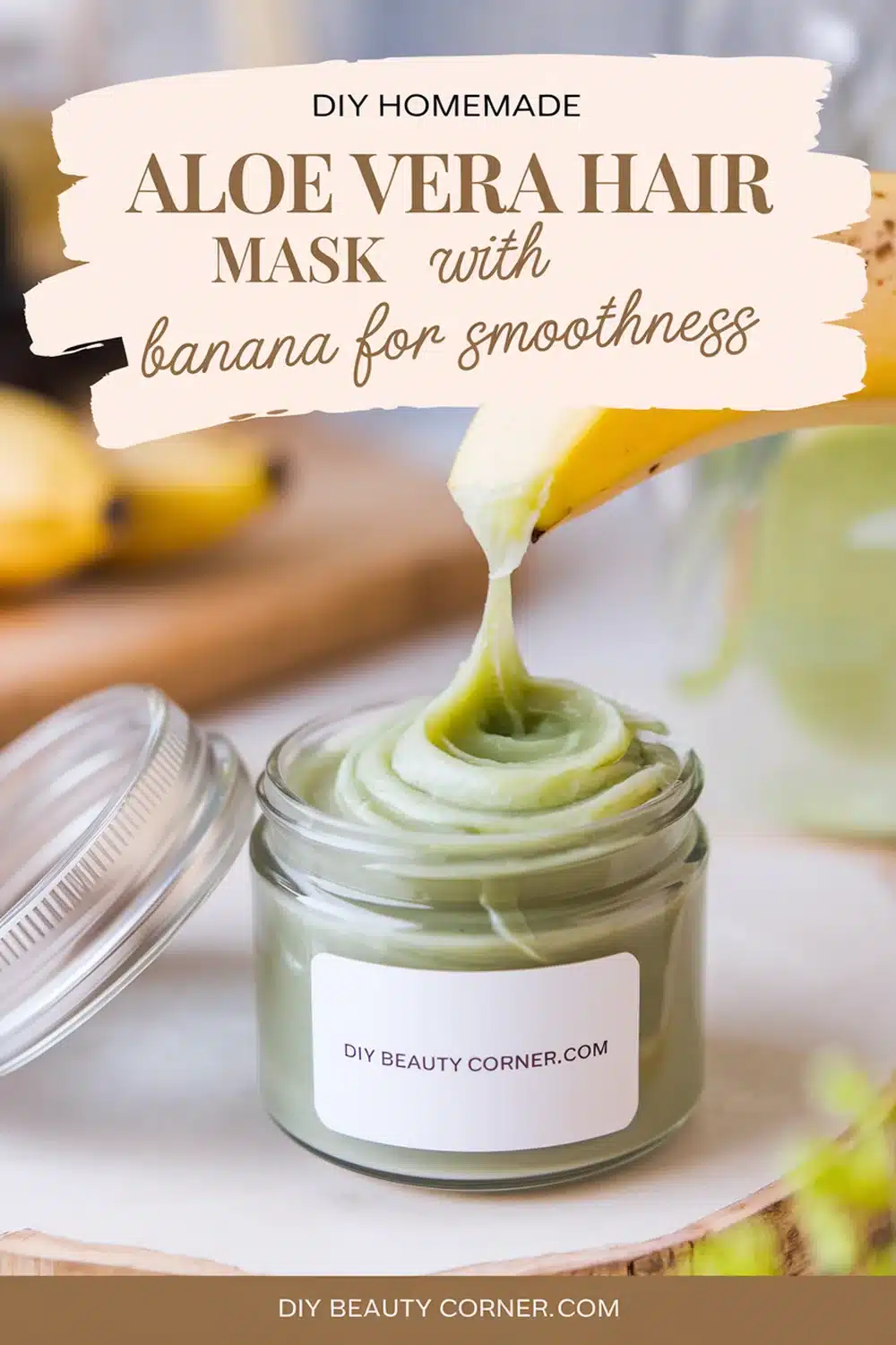 DIY HOMEMADE Aloe Vera Hair Mask With Banana For Smoothness