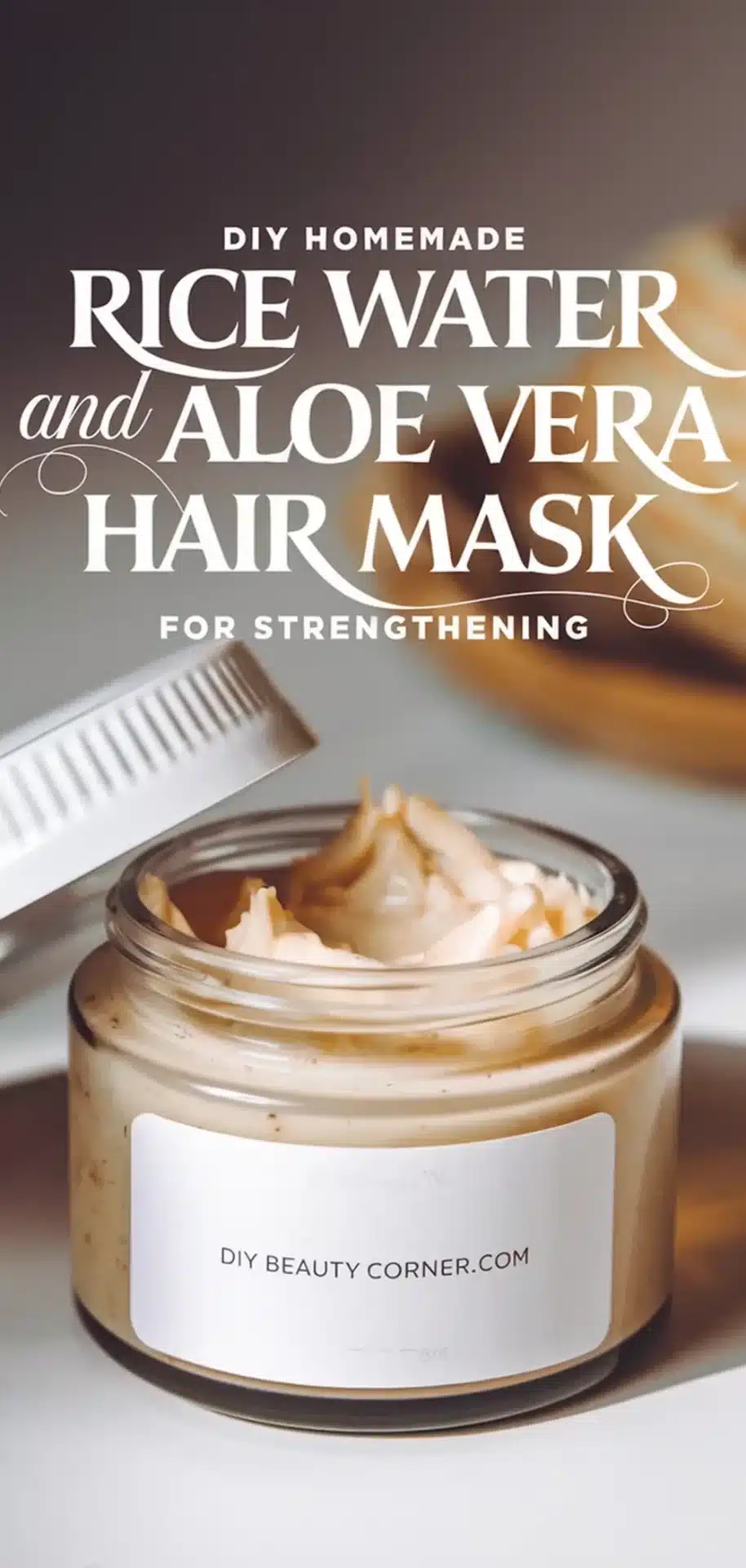 DIY HOMEMADE Rice Water And Aloe Vera Hair Mask For Strengthening