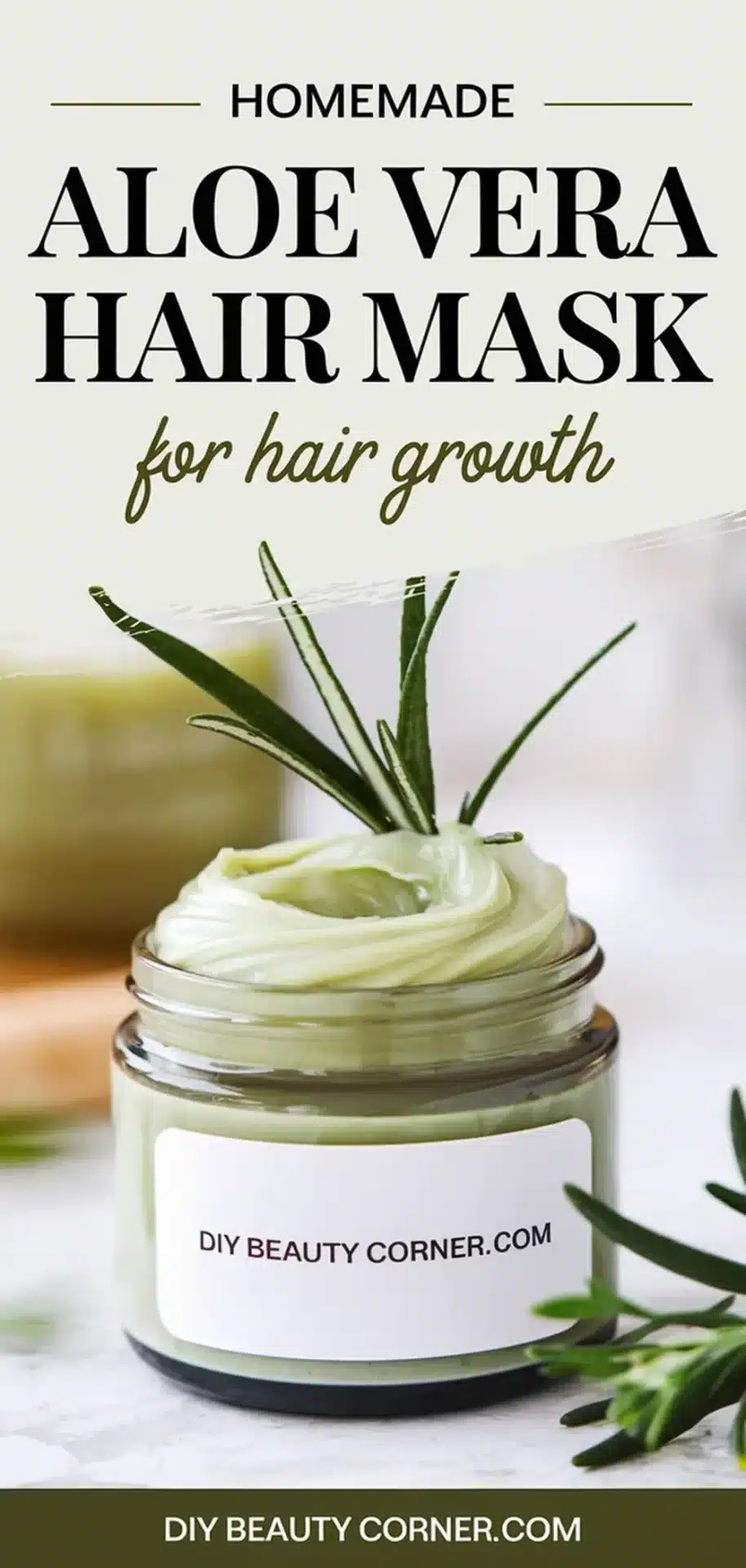 DIY HOMEMADE Rosemary And Aloe Vera Hair Mask For Hair Growth