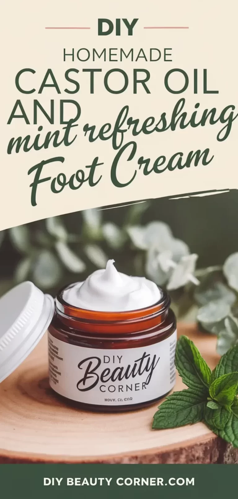 Homemade Castor Oil and Mint Refreshing Foot Cream: Revitalize Your Feet Naturally