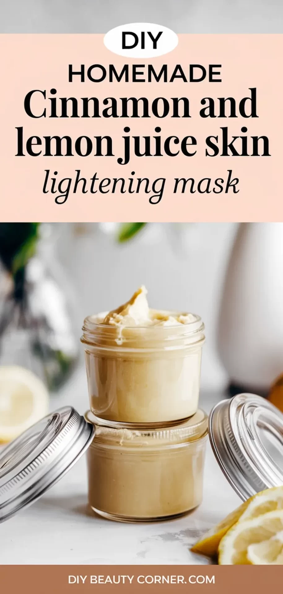 DIY Homemade Cinnamon And Lemon Juice Skin Lightening Mask