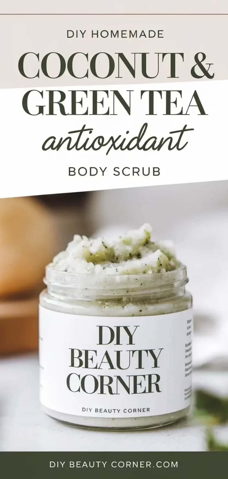 How to Make a Coconut And Green Tea Antioxidant Body Scrub at Home for Glowing Skin