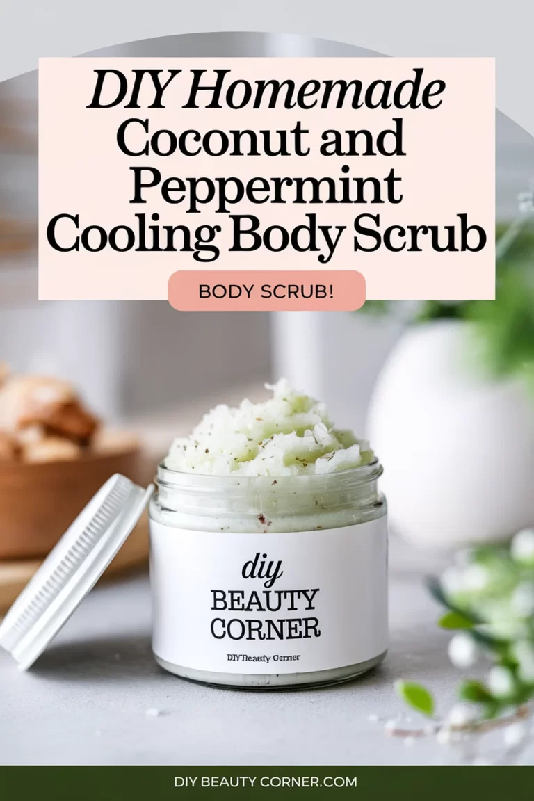 Easy DIY Homemade Coconut And Peppermint Cooling Body Scrub