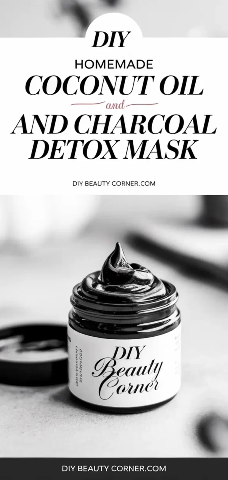 Natural Homemade Coconut Oil and Charcoal Detox Face Mask Recipe