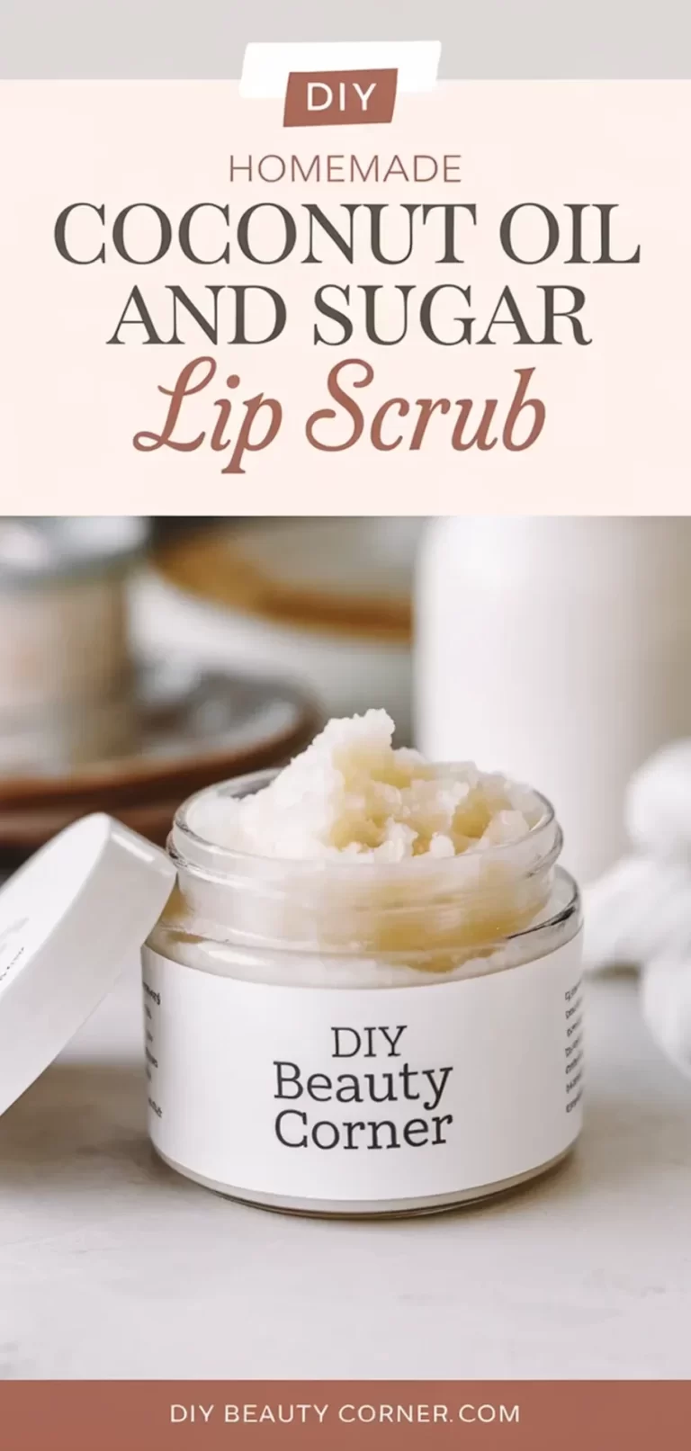 How to Make a Coconut Oil and Sugar Lip Scrub for Soft, Smooth Lips