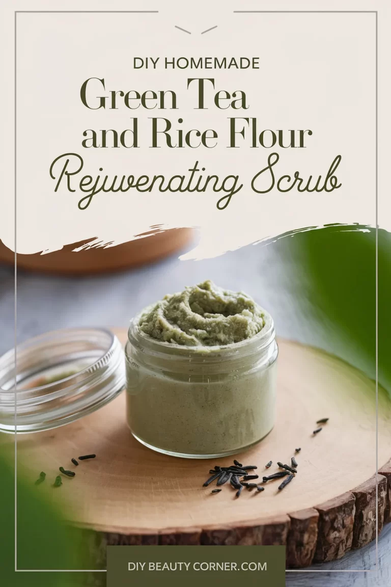 DIY Homemade Green Tea and Rice Flour Rejuvenating Body Scrub