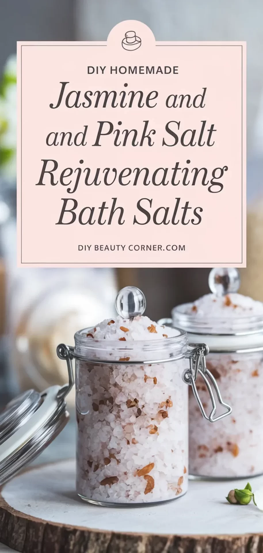 DIY Homemade Spa Day - Create Rejuvenating Bath Salts with Jasmine and Pink Salt