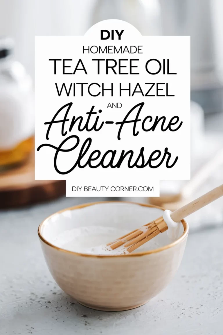 Homemade Tea Tree Oil and Witch Hazel Anti-Acne Cleanser: A Natural Solution for Clear Skin