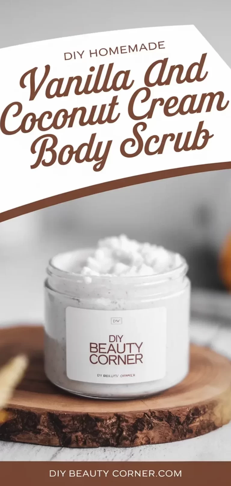 The Best DIY Homemade Vanilla And Coconut Cream Body Scrub for Soft, Glowing Skin