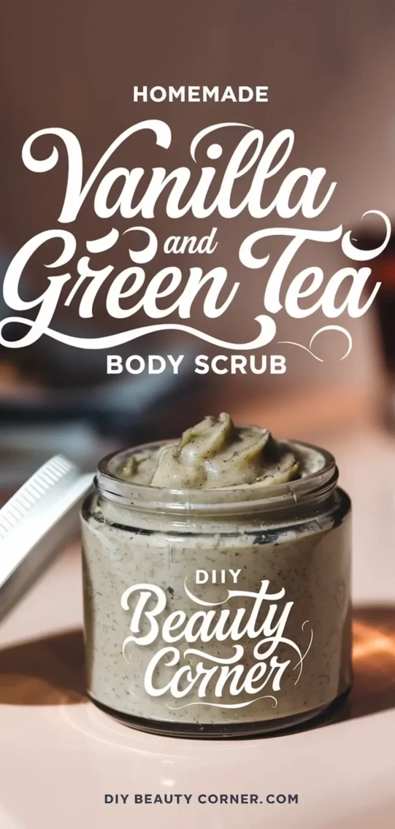 DIY Homemade Vanilla And Green Tea Antioxidant Body Scrub