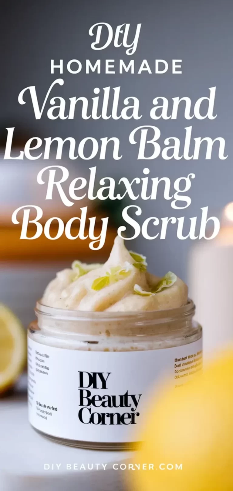 DIY Vanilla And Lemon Balm Relaxing Body Scrub for Ultimate Pampering