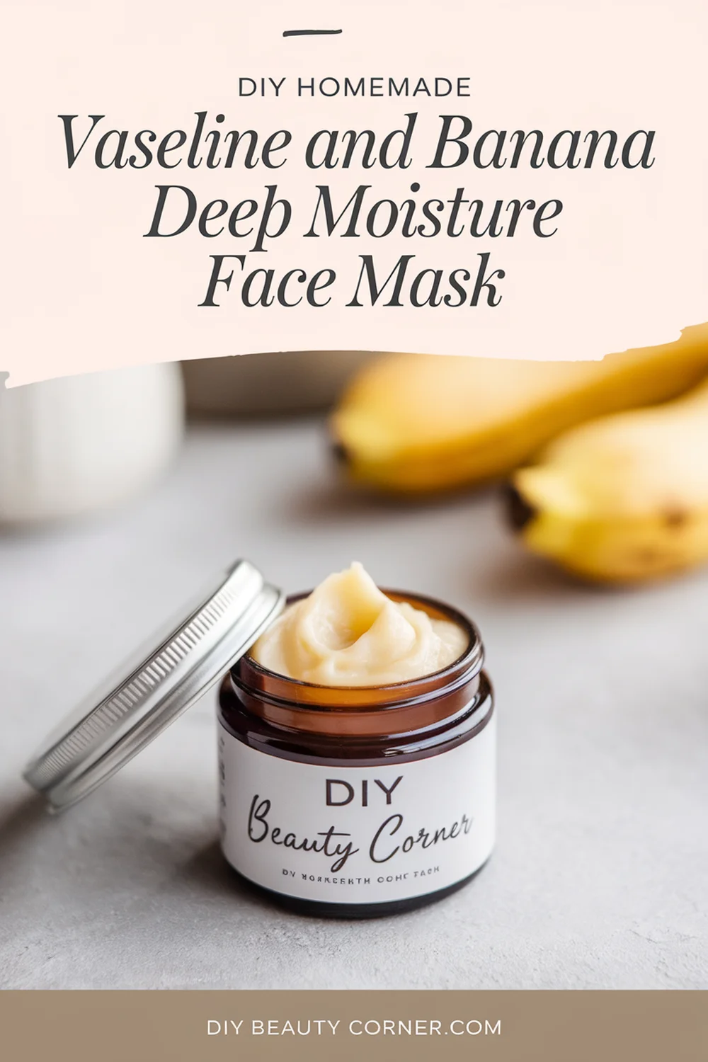 DIY Homemade 2 Ingredients Face Mask - Vaseline and Banana Recipe for Glowing Skin