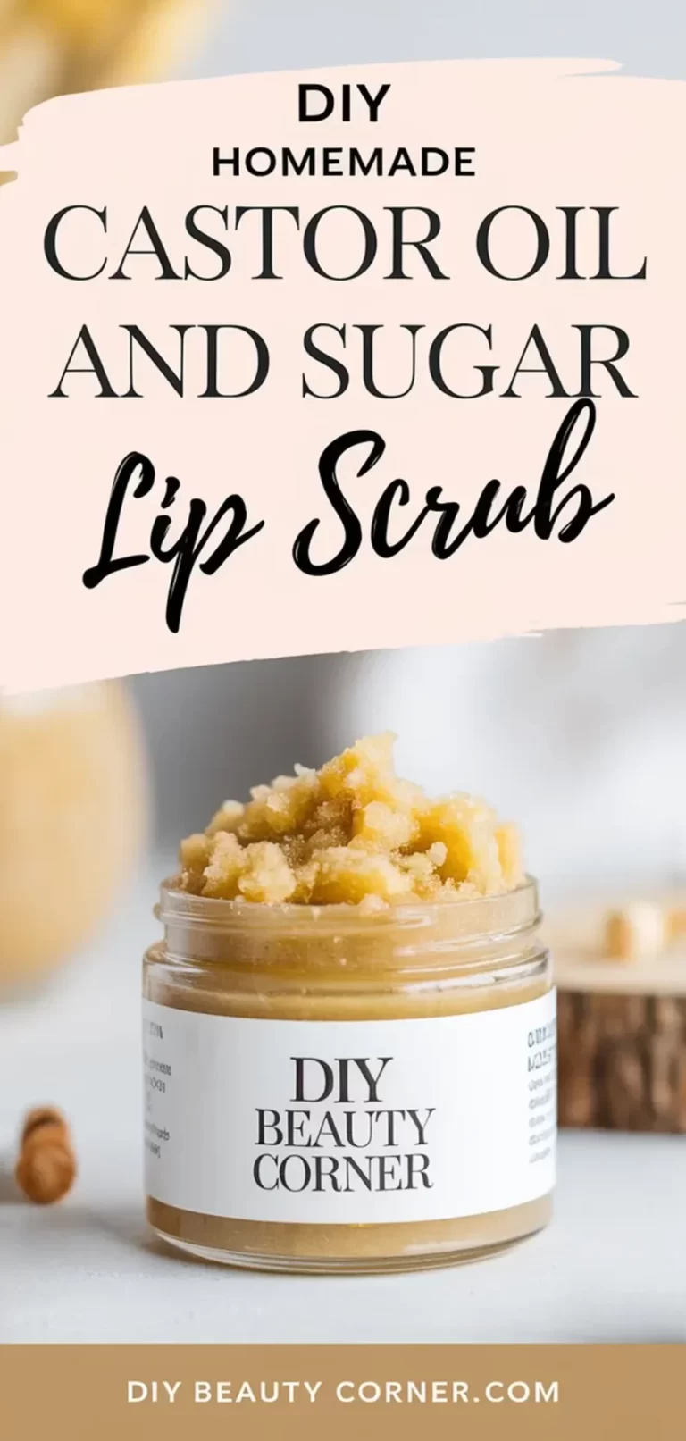 How to Make a Castor Oil and Sugar Lip Scrub with Just 2 Natural Ingredients