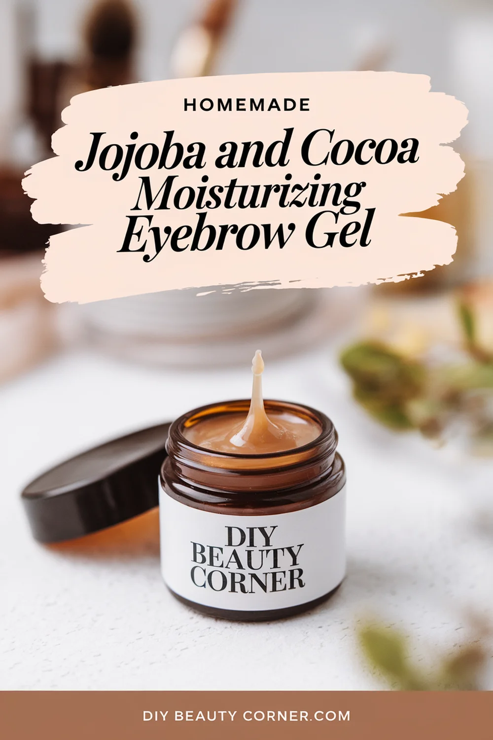 DIY Homemade Jojoba Oil and Cocoa Butter Moisturizing Eyebrow Gel