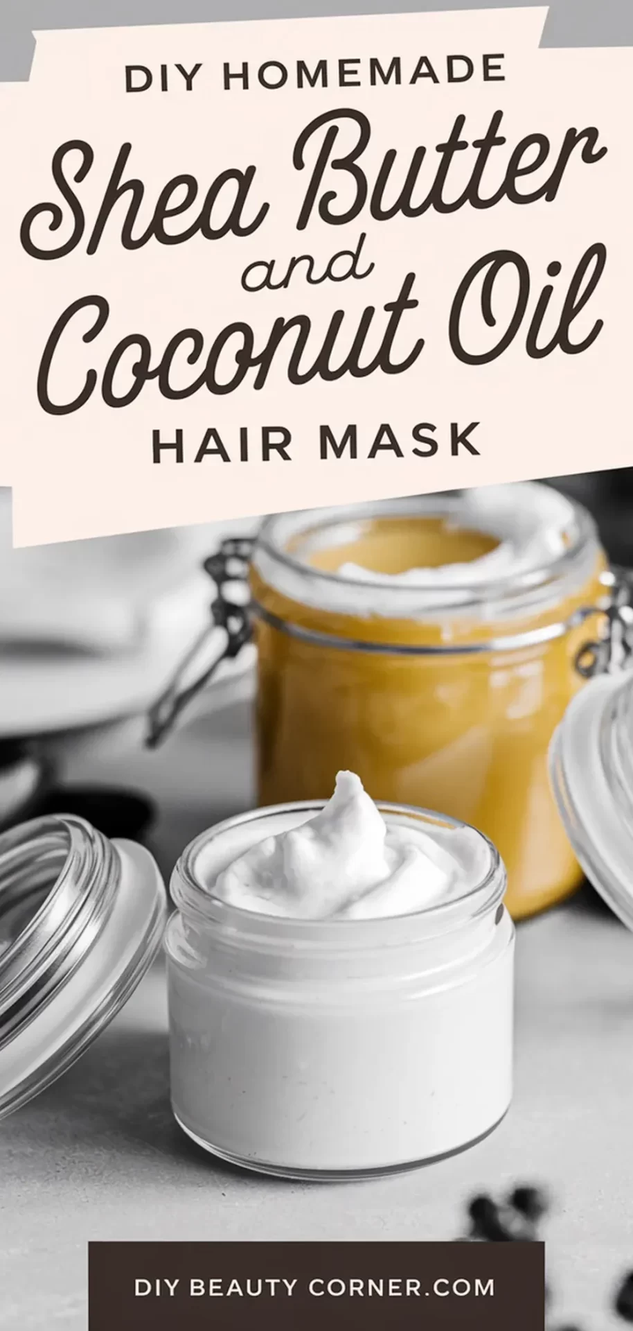 DIY Homemade Shea Butter and Coconut Oil Hair Mask Recipe